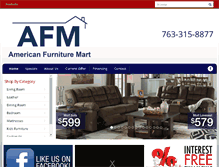 Tablet Screenshot of americanfurniture-mart.com